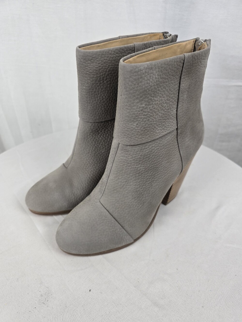 Rag & Bone Women's Grey Leather Ankle Boots Sz 36/6